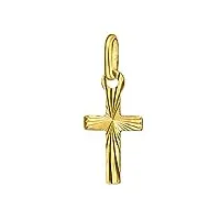 clever schmuck pendentif en or 333 véritable en forme de croix rayonnante 12 mm