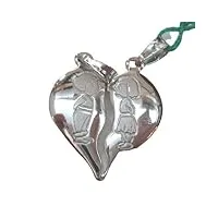 gioielleria damiata 'bijoutier damiata – pendentif saint valentin coeur qui se rompt en or blanc 18 cts cts