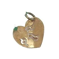 bijoutier damiata – pendentif pendentif à coeur en or rose 18 cts cts