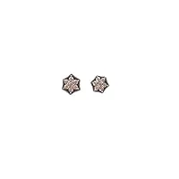 bijoutier damiata – boucle d'oreille étoile en or blanc 18 cts cts avec zirconium