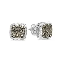 dazzlingrock collection 14k or blanc ronde champagne champagne diamant
