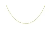 collier chaine forçat diamantée massive - or jaune véritable - homme ou femme 50 cm