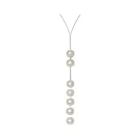 les poulettes bijoux - collier câble acier perles de culture 2 + 5 perles 9mm - classics - blanc