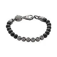 diesel bracelet pour hommes , 18cm-19.5cm bracelet en acier inoxydable gris, dx0950060