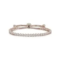 jools or rose plaqué argent bracelet style 'friendship' avec rub plus de pierres de zircone