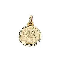 inmaculada romero ir médaille pendentif français 9k 19mm d'or. [aa0691gr] - personnalisable - enregistrement inclus dans le prix