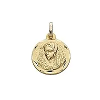 médaille pendentif 9k macarena 16 mm. [aa0829gr] - personnalisable - enregistrement inclus dans le prix