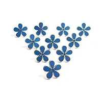 maçonnique ensemble de 10 fleur myosotis 11mm Émail pins broche badge