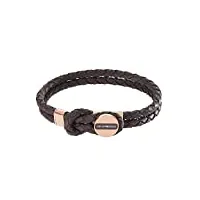 emporio armani bracelet pour homme, bracelet en acier inoxydable or rose, egs2177221
