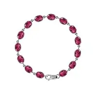 beautiful jewellery company bjc® bracelet rivière en argent sterling 925 avec topaze rose naturelle 21 carats dans une boîte cadeau