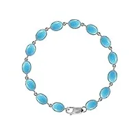 beautiful jewellery company bjc® bracelet rivière en argent sterling 925 avec turquoise naturelle 21 carats dans une boîte cadeau
