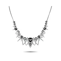 swarovski 5216630 collier pour femme en cristal plaqué platine noir taille triangulaire, cristal