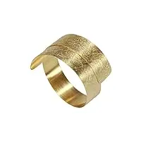 silbermoos bracelet femmes en plaqué or, enroulé flexible brossé spirale, argent sterling 925
