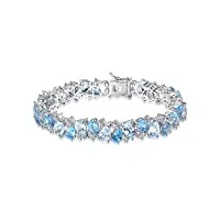 jewelrypalace 23.42ct magnifique bracelet femme en argent sterling 925 en topaze bleu naturelle cadeau anniversaire