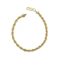 kooljewelry bracelet en or jaune 10 carats pour homme (4,75 mm, 21,6 cm), 8 5 inch, or jaune, na