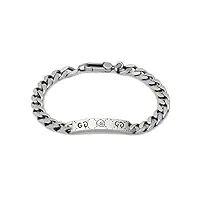 gucci, bracelet argent sterling pas un bijou unisexe, argenté, 20 cm - yba455321001020