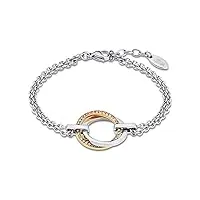 bracelet lotus ls1780/2/2 - acier inoxydable - rose et blanc - pour femme - 21,5 cm