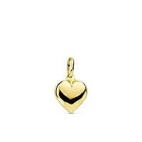 alda joyeros pendentif coeur en or jaune 18 ct petit 9mm st. valentin amour