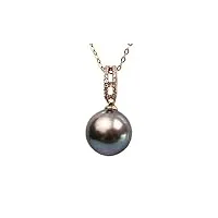 jyx or 14 k exquis 11,5 mm perle de tahiti pendentif collier
