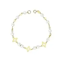 alda joyeros bracelet lili or 18 carats avec perles – mi communion fille
