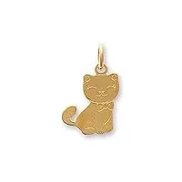 pendentif chat plaqué or 18 carats - neuf