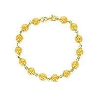 bracelet boule or jaune 18 carats