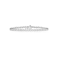 eds jewels bracelet femme or blanc 375/1000 et diamant brillant 0.50 carat h - pk2-19cm wjs24829kw