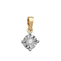 eds jewels pendentif femme or 375/1000 et diamant brillant 0.15 carat h - pk2-18mm*9mm wjs28779ky