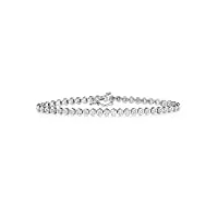 eds jewels bracelet femme or blanc 375/1000 et diamant brillant 0.25 carat h - pk - 19cm wjs24799kw