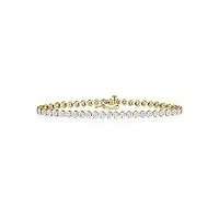 eds jewels bracelet femme or 375/1000 et diamant brillant 0.50 carat h - pk2-19cm wjs24829ky