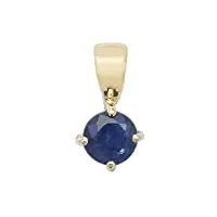 eds jewels pendentif femme or 375/1000 avec saphir - 12mm*6mm wjs33769ky