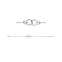 bijoux laperledargent bracelet argent rhodié (argent 925‰ + protection rhodium) menottes 16+4cm + écrin (offert) + certificat d'authenticité argent 925‰