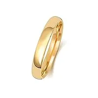 eds jewels bague de mariage/alliance homme/femme 3mm demi confort or 375/1000 wjs151019ky