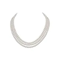 jyx pearl jyx 3 rangs 6-7 mm ronde culture d'eau douce collier de perles for women
