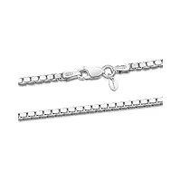 amberta® bijoux - collier - chaîne argent 925/1000 - maille vénitienne - largeur 2 mm - longueur 45 55 65 cm (65cm)