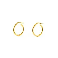 boucles d'oreilles ronde or jaune 18 caratscoffret cadeau - certificat de garantie - mondepetit