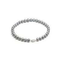 schmuckwilli collier perles de culture collier de perles d'eau douce chinoises gris argent 925/1000 fermoir 45cm 11.5-14mm dsk0015-45