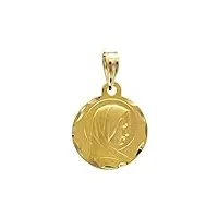 jouailla - médaille ronde vierge en or 375/1000e