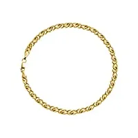 gourmette bracelet/14 carats 585 or jaune largeur 4 mm unisexe
