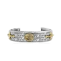 daesar 925 bracelet en argent pour les femmes cross goddess gravure mots or bracelet
