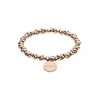 emporio armani bracelet pour femmes, 16.00 cm (extensible) bracelet en acier inoxydable or rose, egs2490221