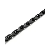 urban jewelry superbe collier en tungstène pour homme avec chaîne et bracelet assorti noir 55,9 cm, carbure de tungstène, sans_pierre