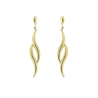 lucchetta - boucles d'oreilles en or jaune 9 carats, bijoux d'or pour femmes et filles