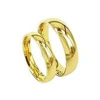 everstone bague de fiançailles anneaux de mariage de couple anneaux en titane bague polie taille 46-78