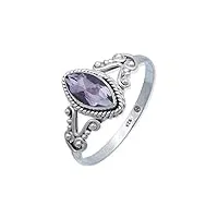 mantraroma bague argent 925 sterling améthyste violette anneau véritable argent femme (no.: mrg-123-51)