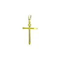 pegaso gioielli – pendentif or jaune 18 carats croix – pendentif crocetta biseautée homme femme