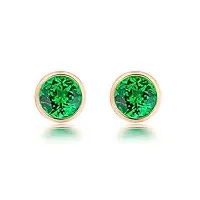 14 ct or rose à tige boucles d'oreilles vert pierre précieuse naturelle cadeau de fête tsavorite dating