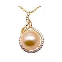 jyx charmante pendentif en or 14 carats avec or 12 carats et perles dorées 18 "