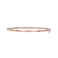 14 k or rose brillant forme ovale blanc paillettes bracelet, 18,4 cm