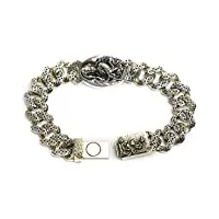 amdxd bijoux pour hommes argent sterling 925 bracelet vintage fleur de lotus bodhisattva bracelet argent